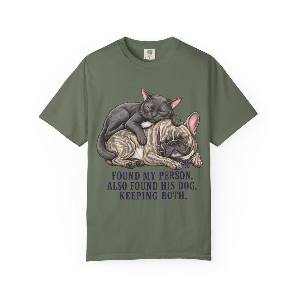 Cat Found My Person & Dog T-Shirt