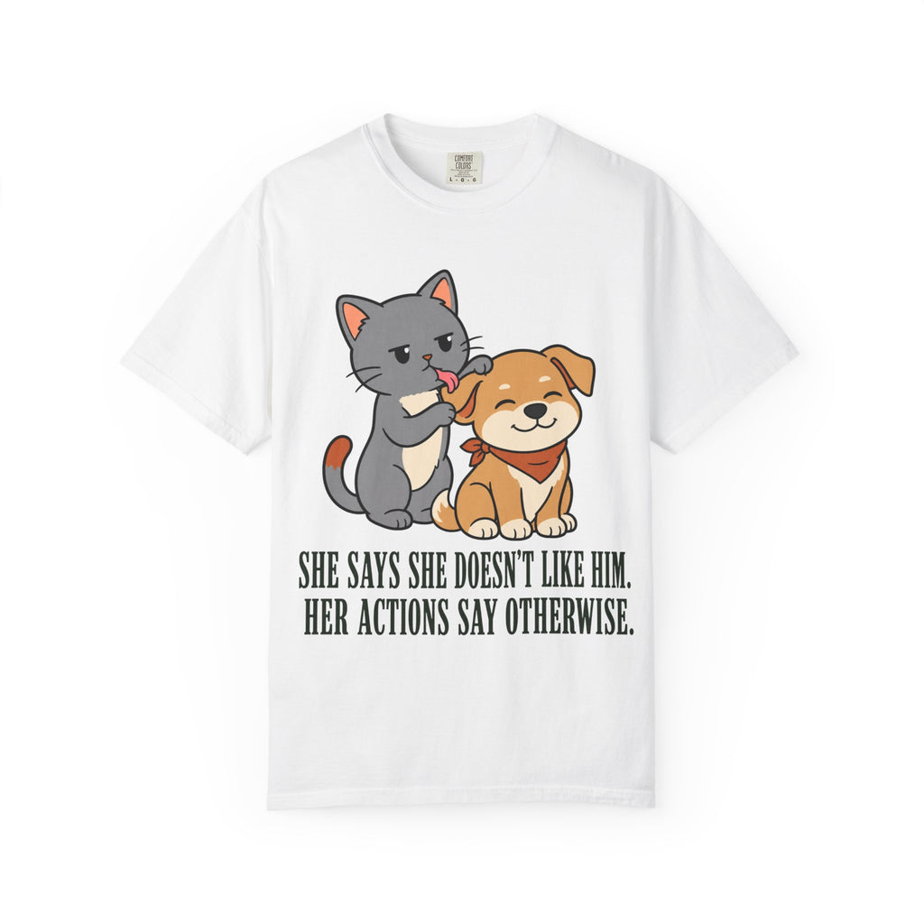 Cat Grooming Dog T-Shirt