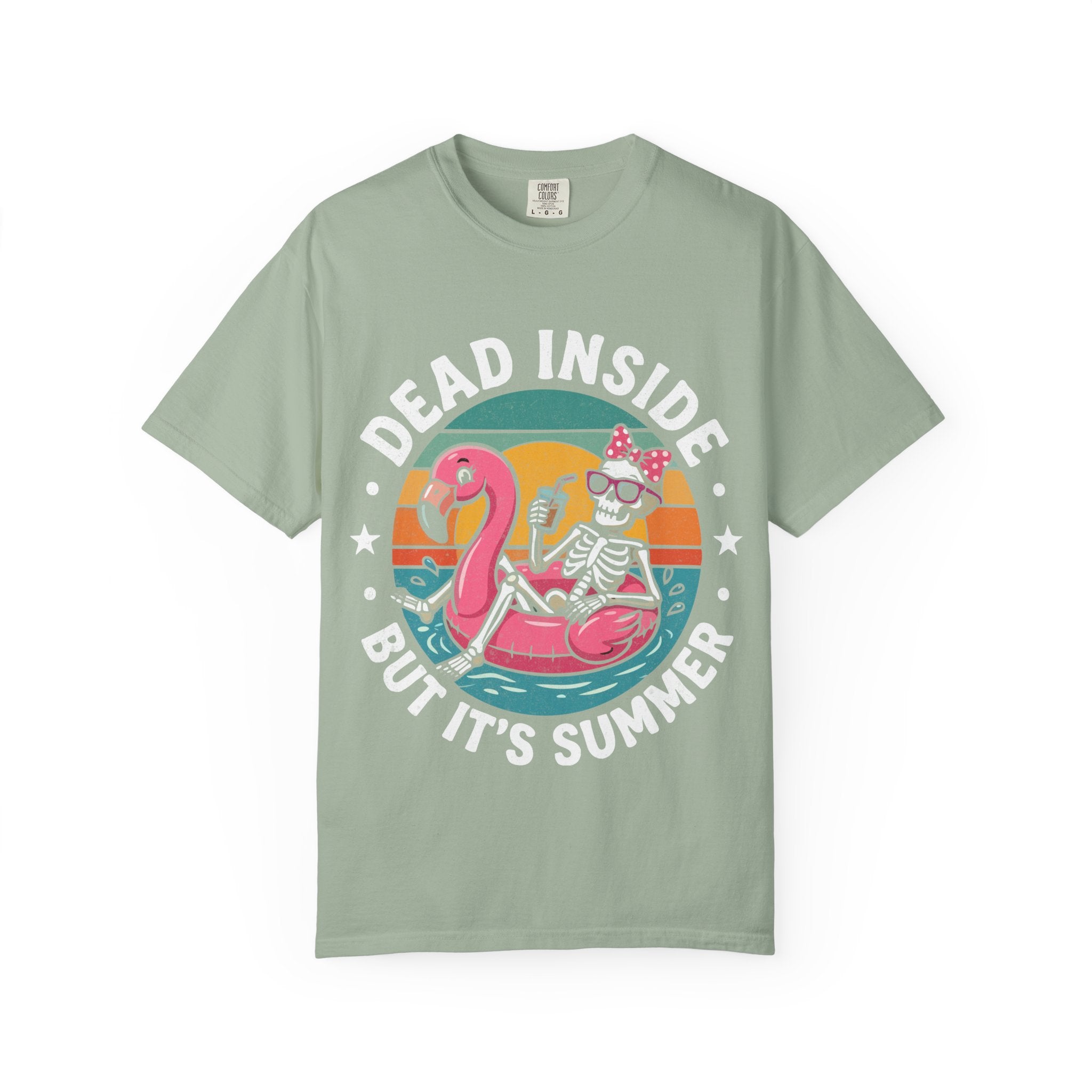 Skeleton Flamingo Pool Float Retro