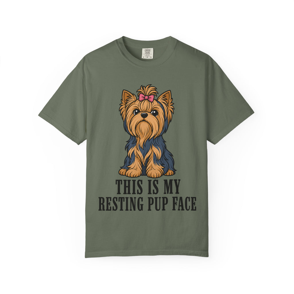 Dog Yorkshire Resting Pup Face T-Shirt