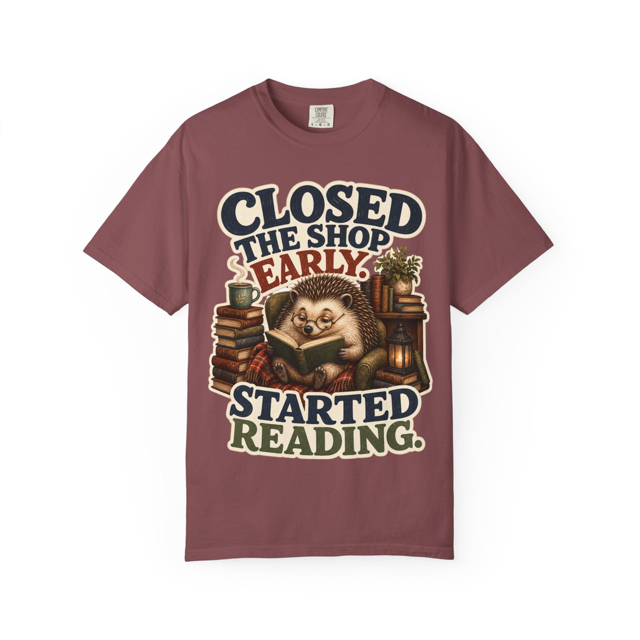 Hedgehog Bookstore Owner T-Shirt