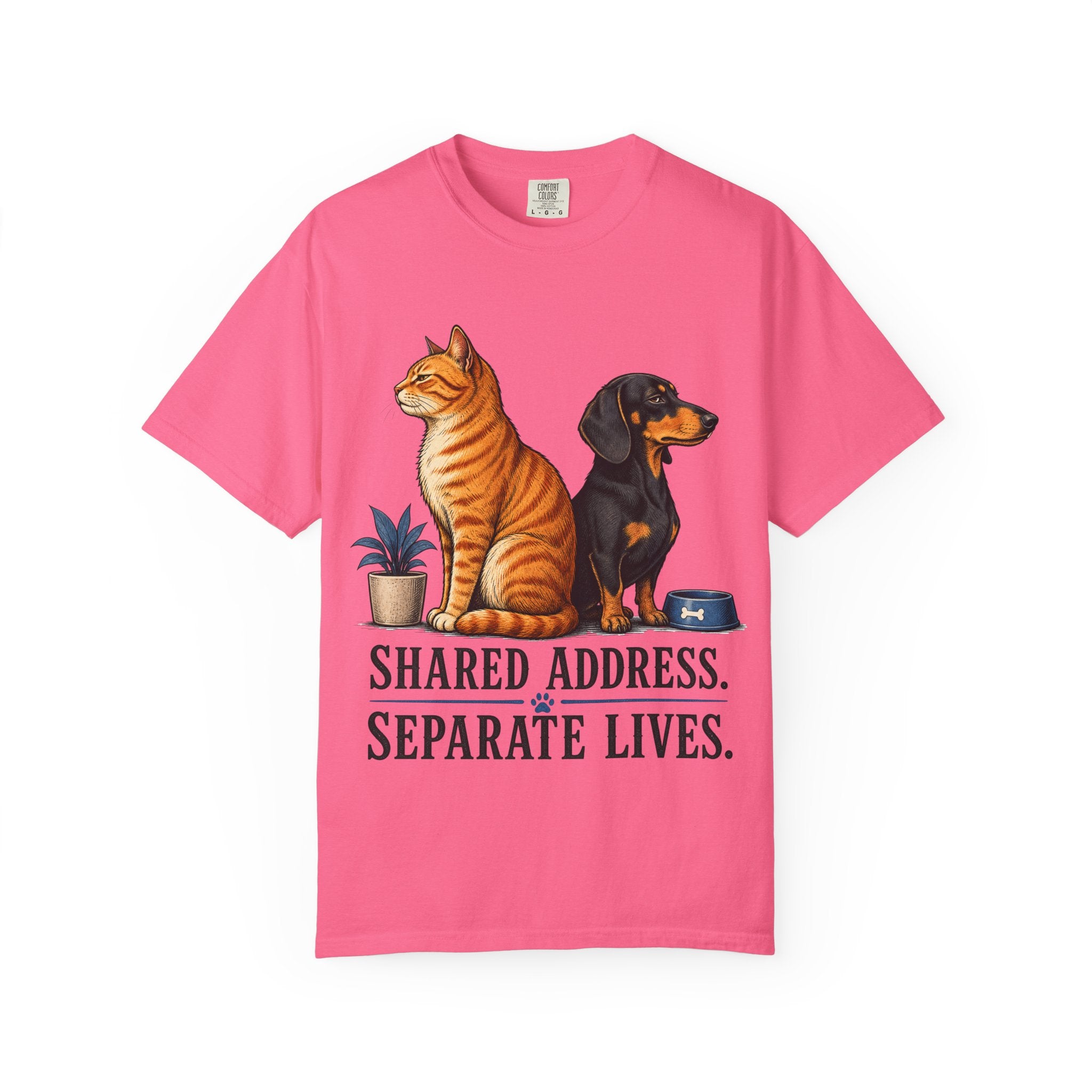 Cat & Dog Shared Address T-Shirt