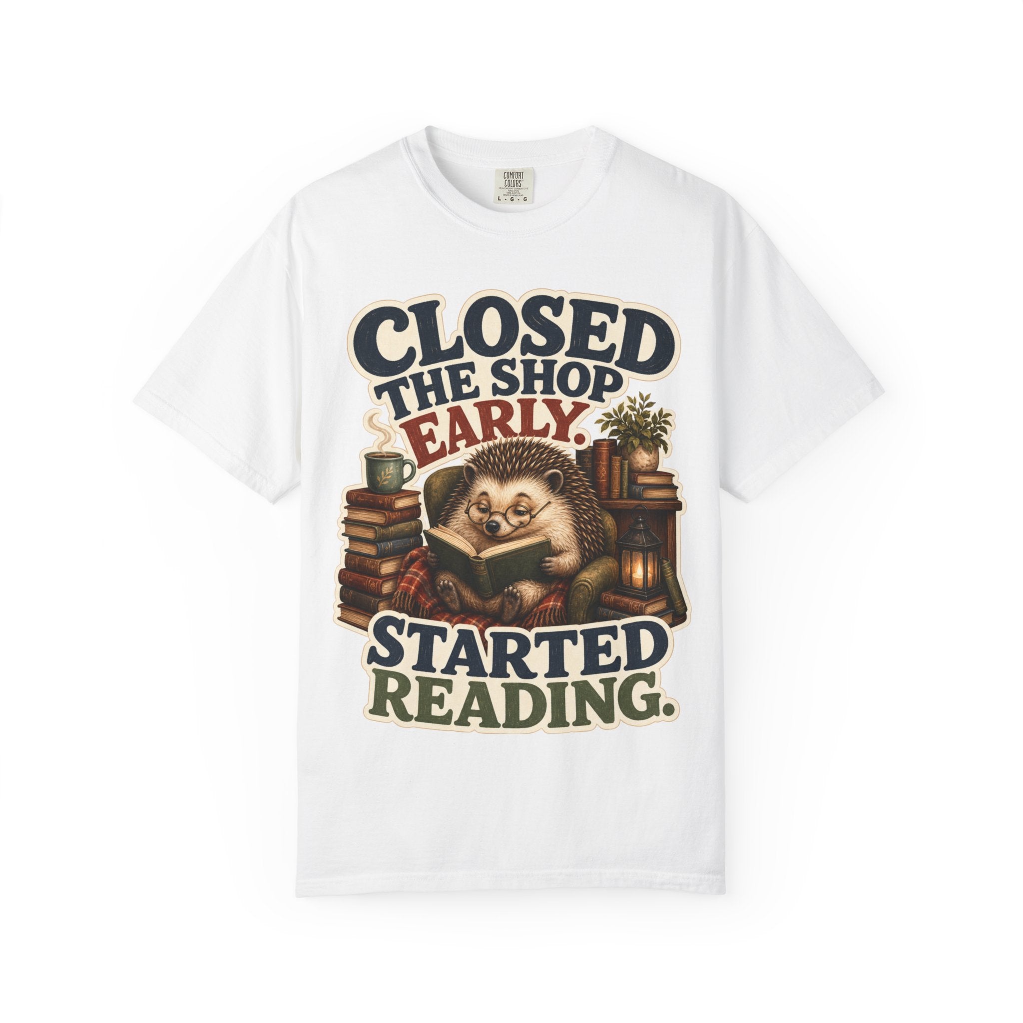 Hedgehog Bookstore Owner T-Shirt