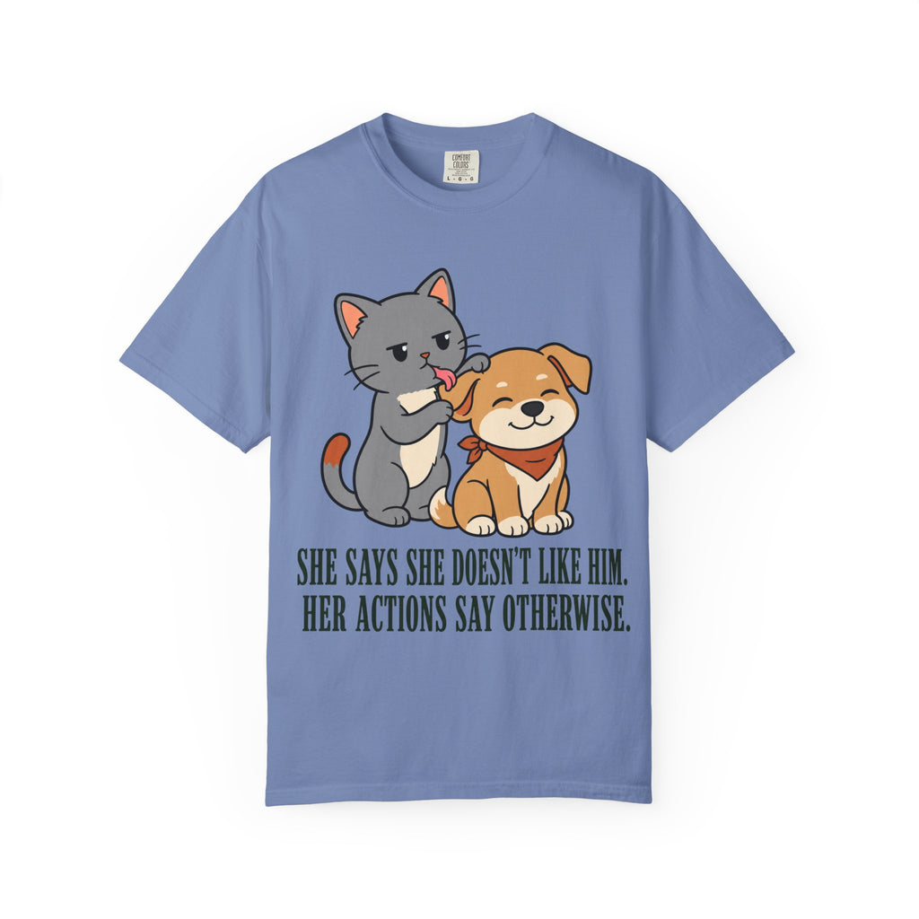 Cat Grooming Dog T-Shirt