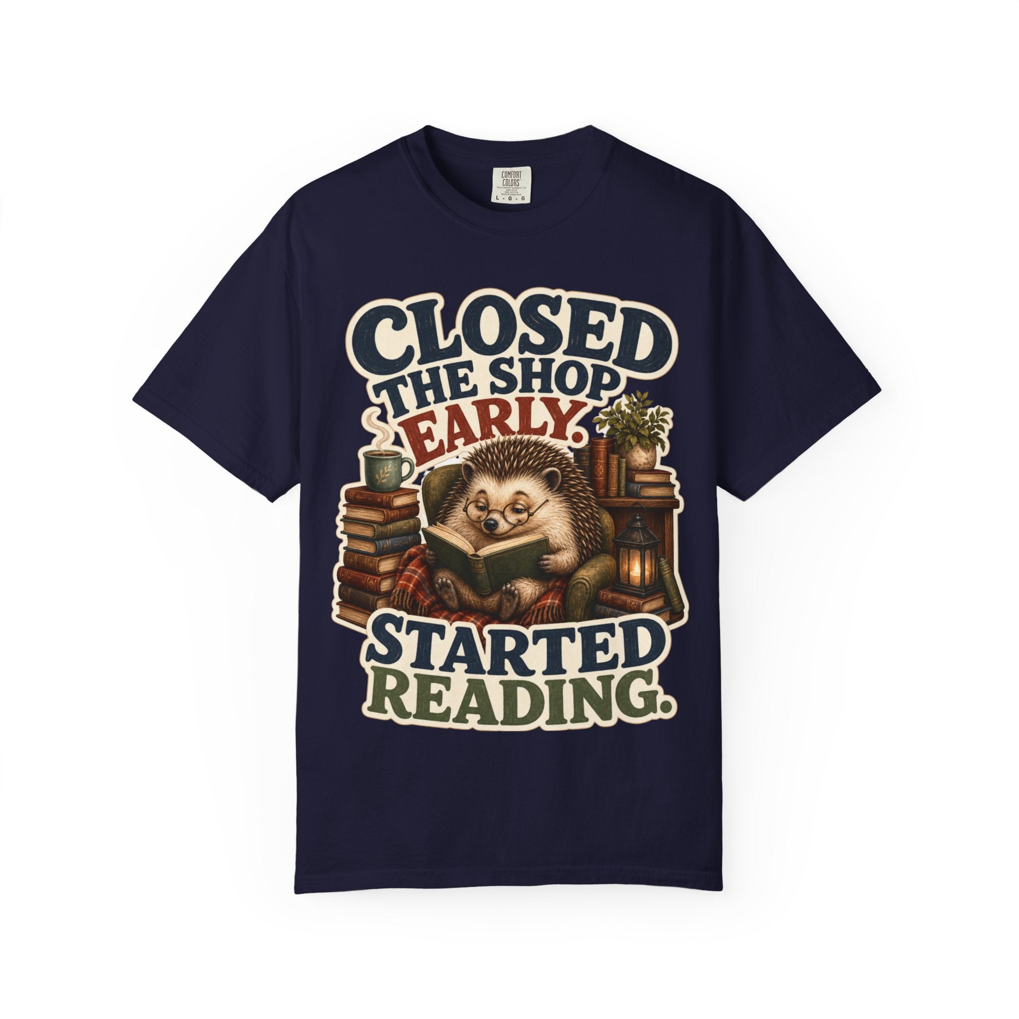 Hedgehog Bookstore Owner T-Shirt