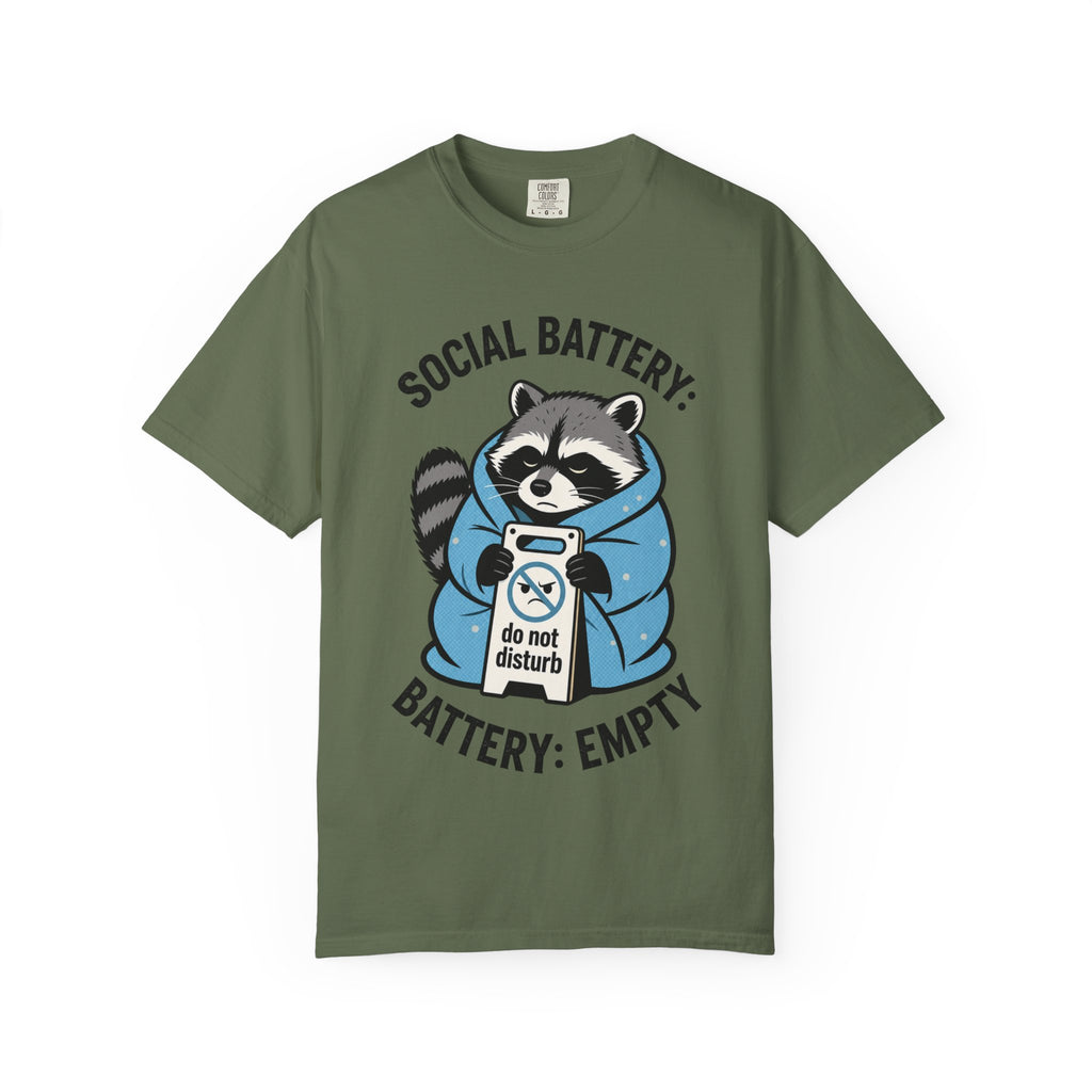 Raccoon - Social Battery Empty T-Shirt