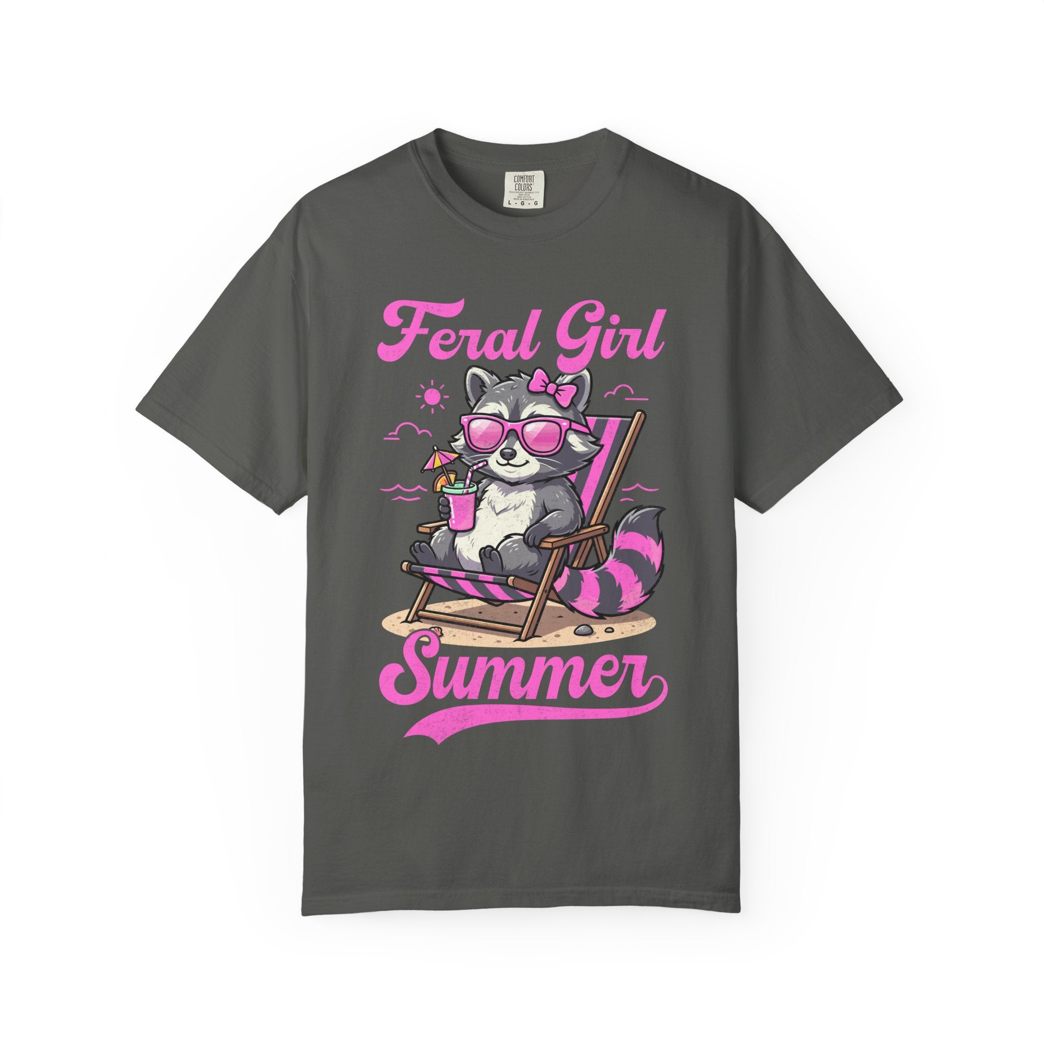 Raccoon Feral Girl Summer T-shirt