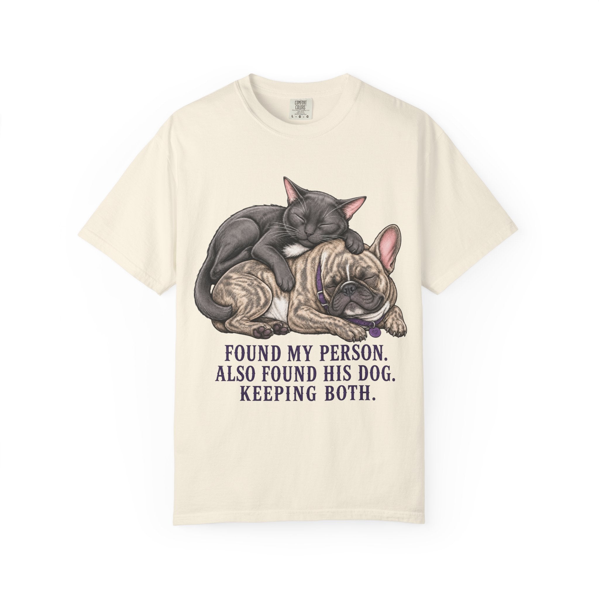 Cat Found My Person & Dog T-Shirt