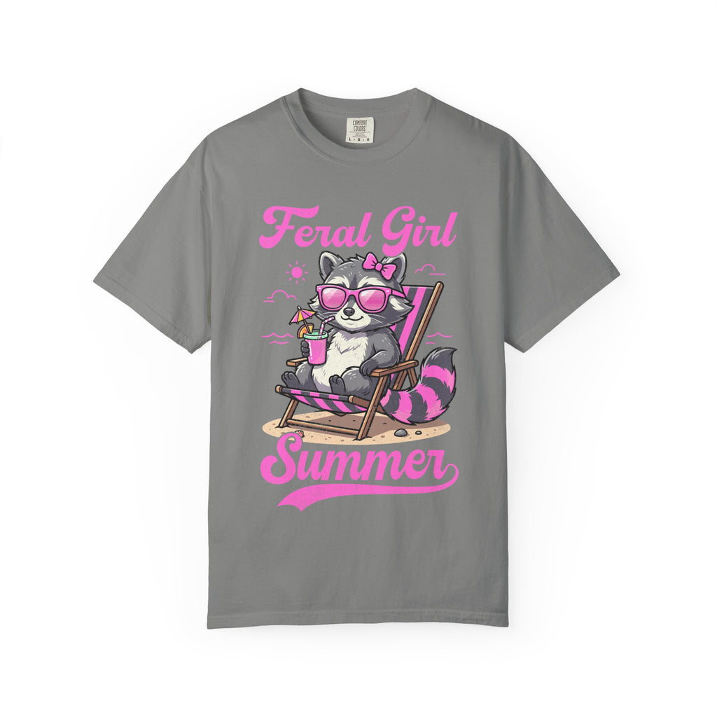 Raccoon Feral Girl Summer T-shirt