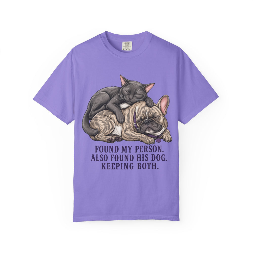 Cat Found My Person & Dog T-Shirt