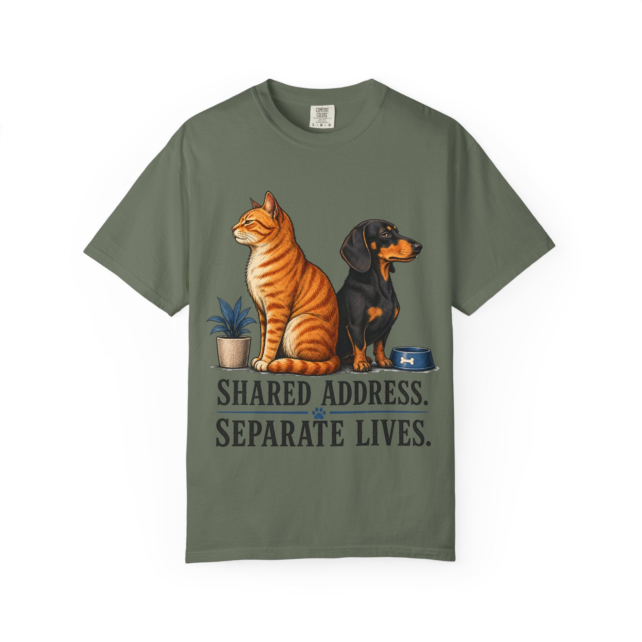 Cat & Dog Shared Address T-Shirt