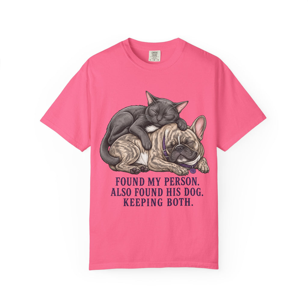 Cat Found My Person & Dog T-Shirt