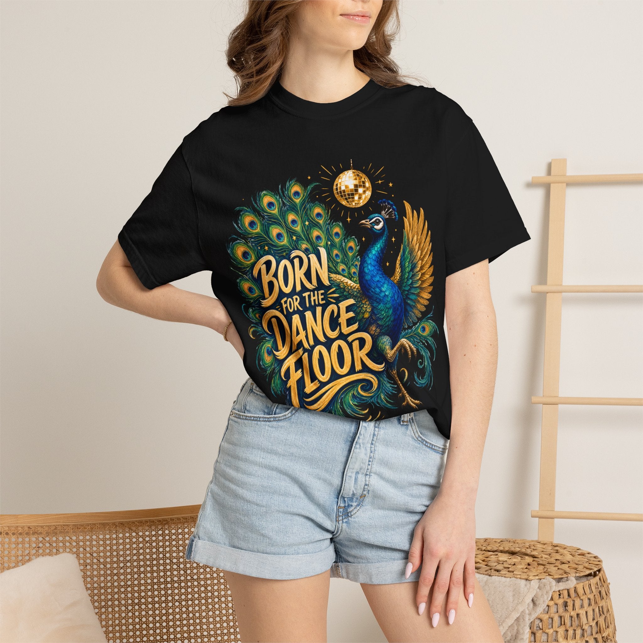 Peacock Born To Dance T-Shirt