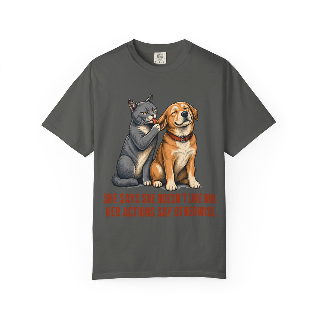 Cat Grooming Dog T-Shirt