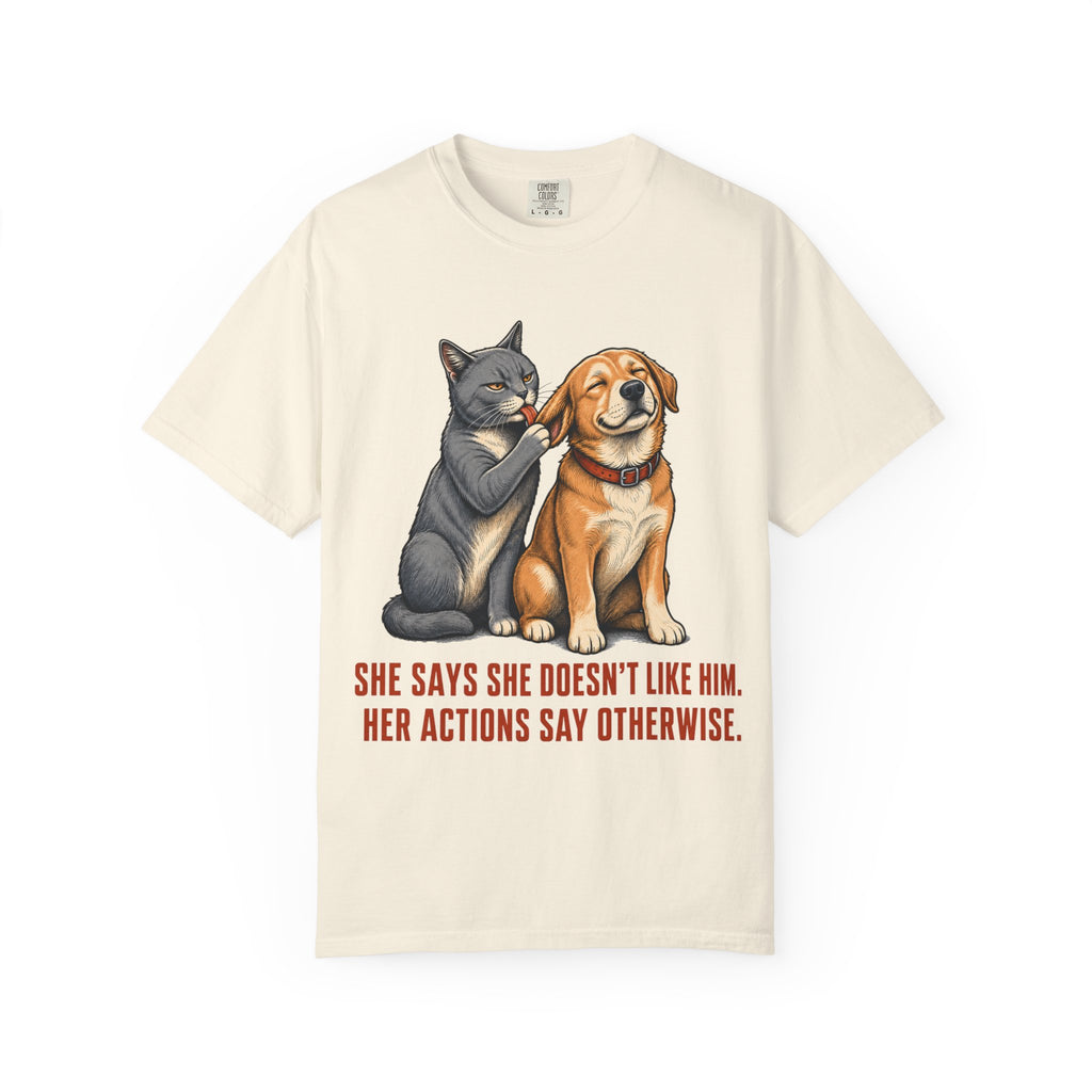 Cat Grooming Dog T-Shirt