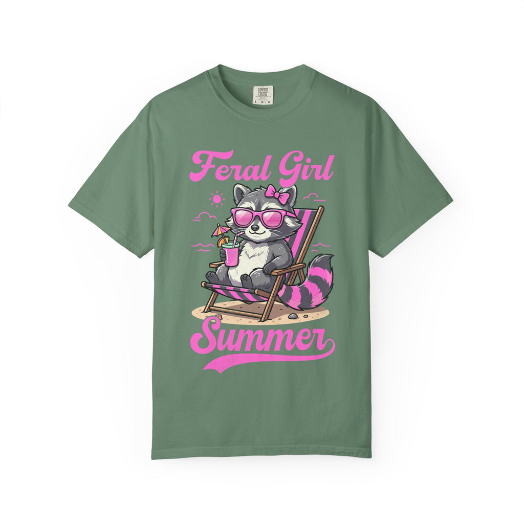 Raccoon Feral Girl Summer T-shirt