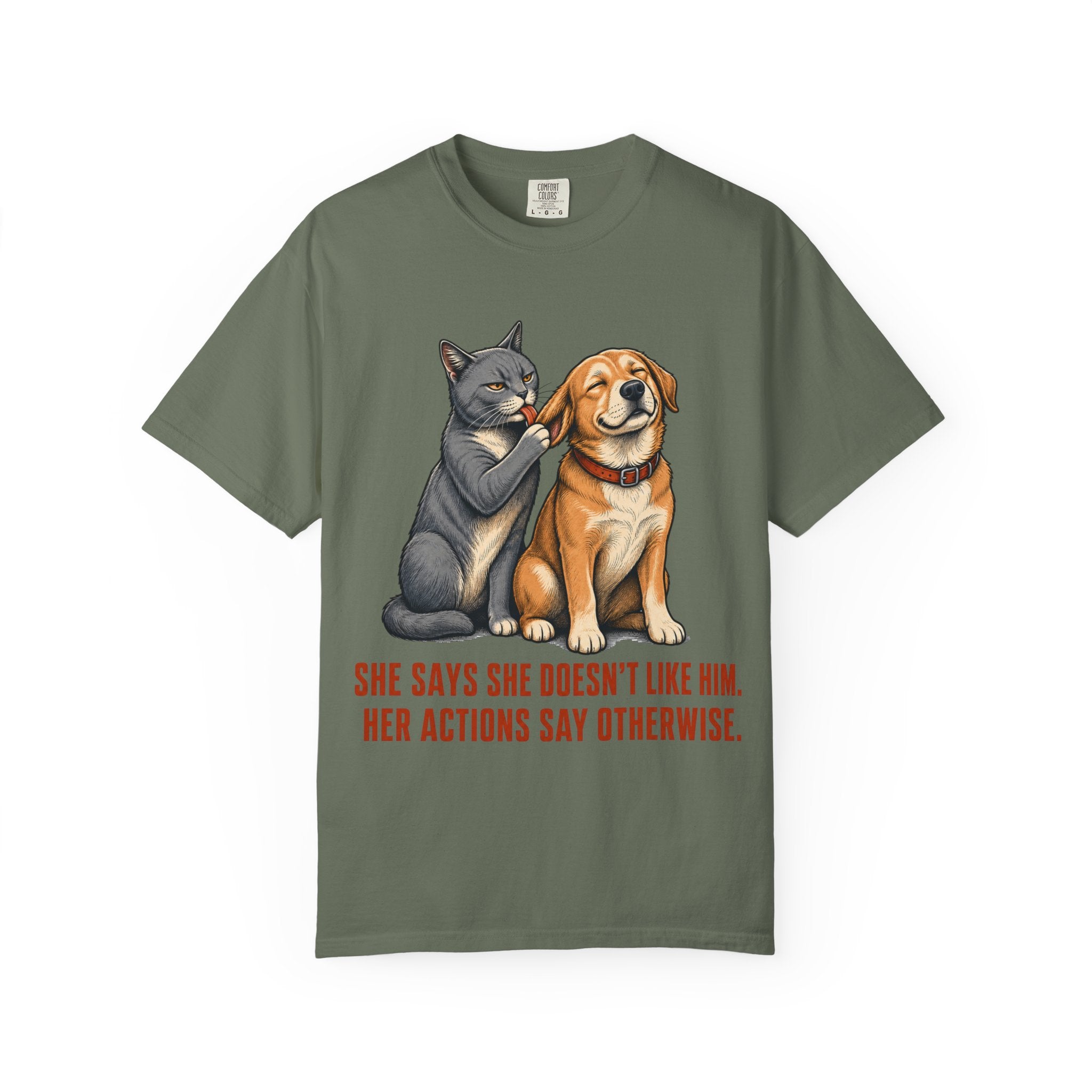 Cat Grooming Dog T-Shirt
