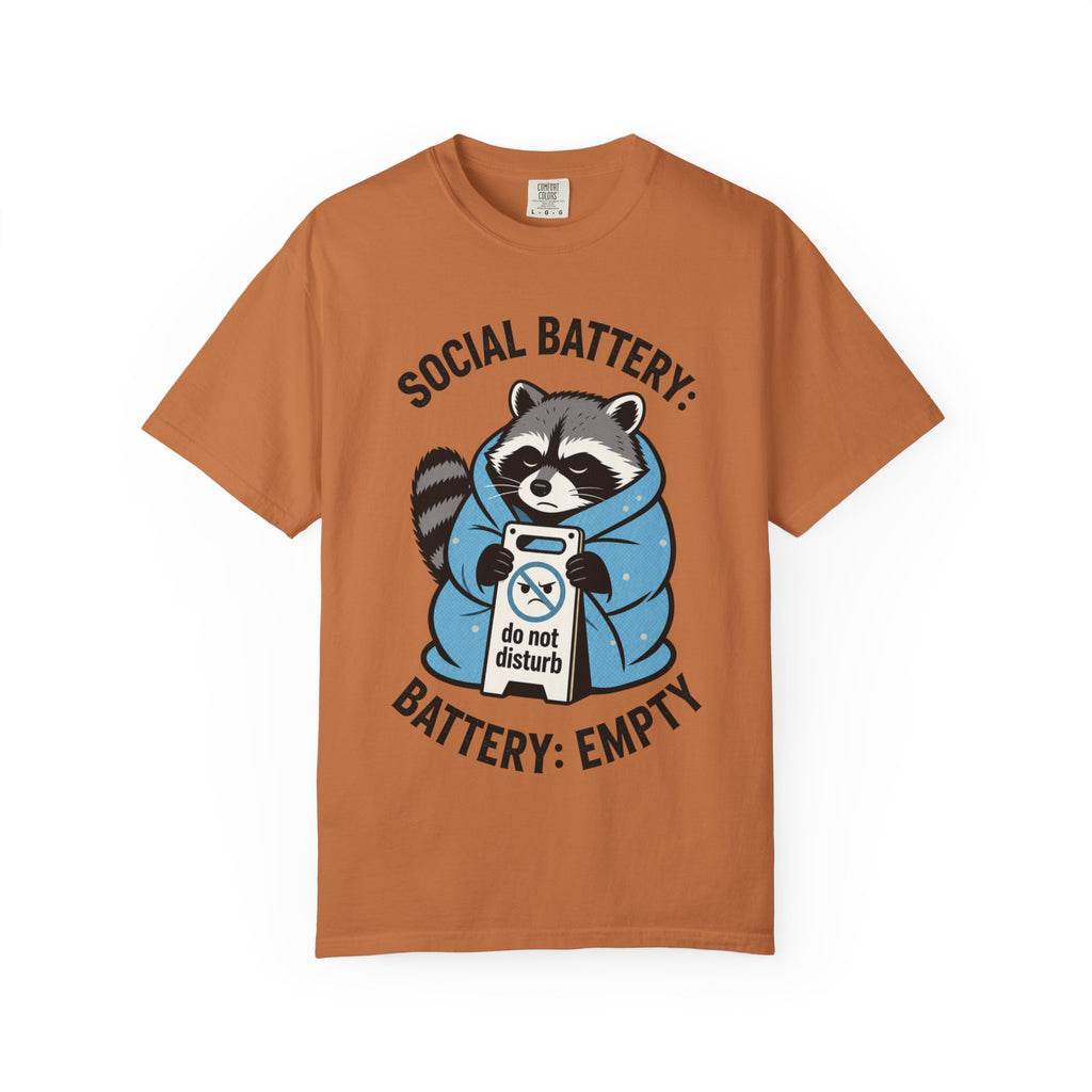 Raccoon - Social Battery Empty T-Shirt