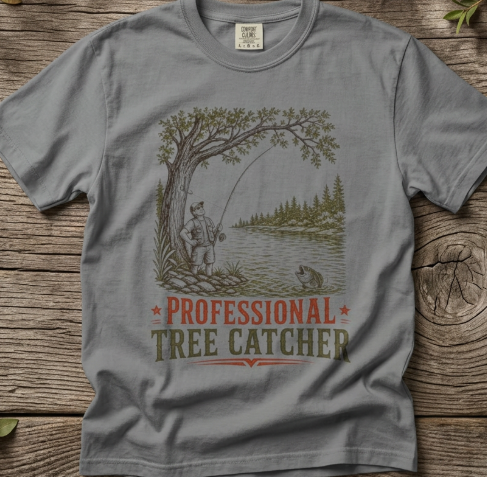 Bass Fishing T-Shirt - Professional Tree Catcher