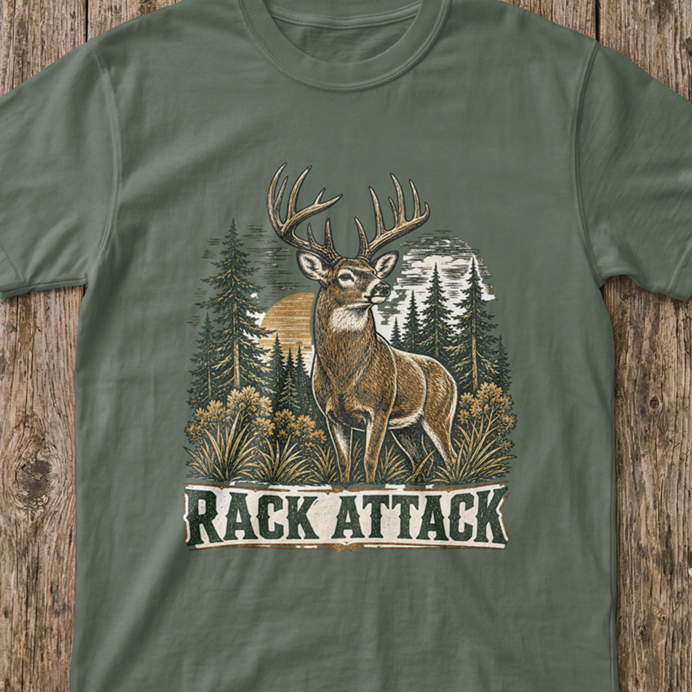 Deer Hunting T-Shirt - Rack Attack