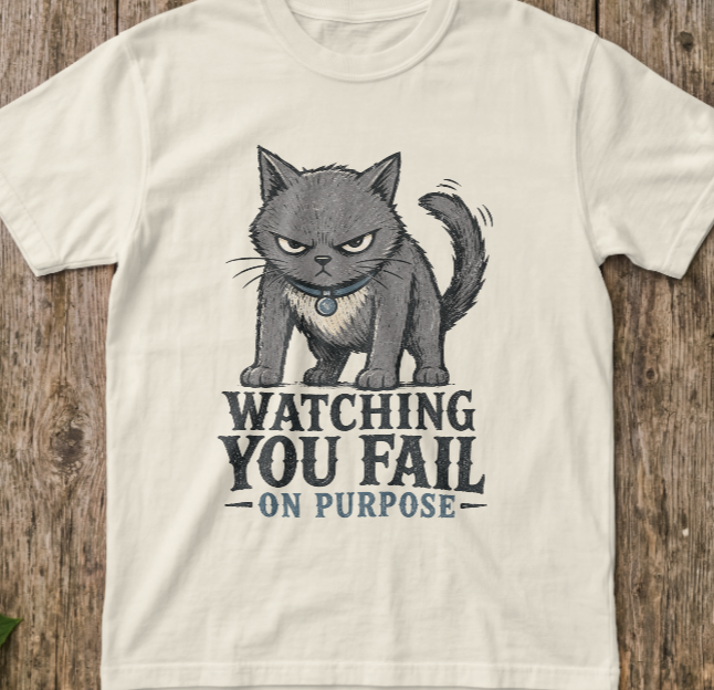 Cat Watching You Fail T-Shirt