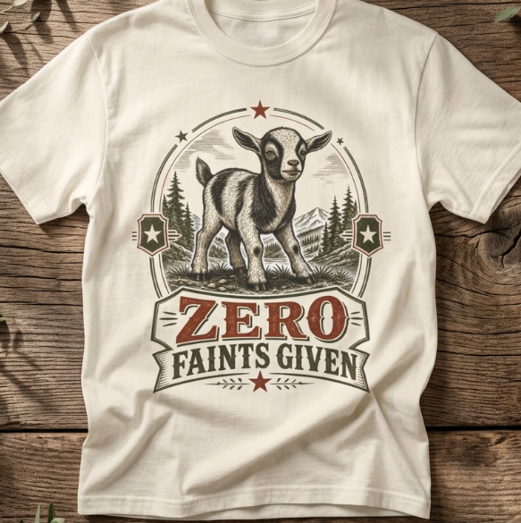 Baby Goat Zero Faints Given T-Shirt
