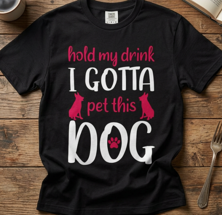 Dog - Hold My Drink I Gotta Pet This Dog T-Shirt