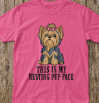 Dog Yorkshire Resting Pup Face T-Shirt