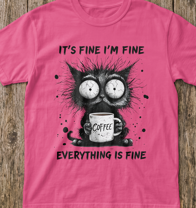 Cat - Everything Is Fine T-Shirt