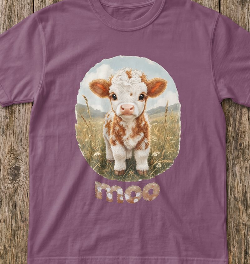 Highland Cow 'MOO' T-Shirt