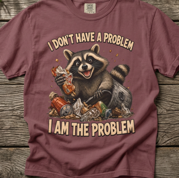 Raccoon - I Don't Have a Problem T-Shirt