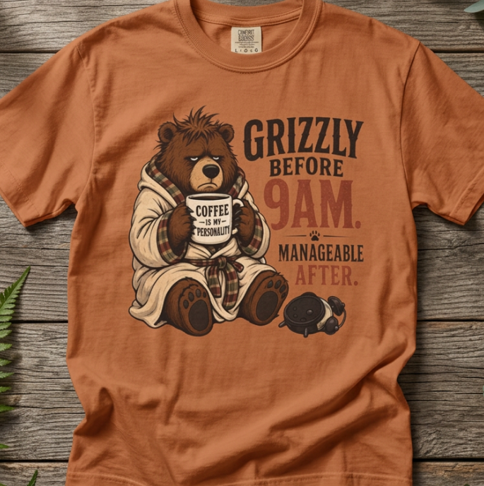 Grizzly Before 9AM Coffee T-Shirt