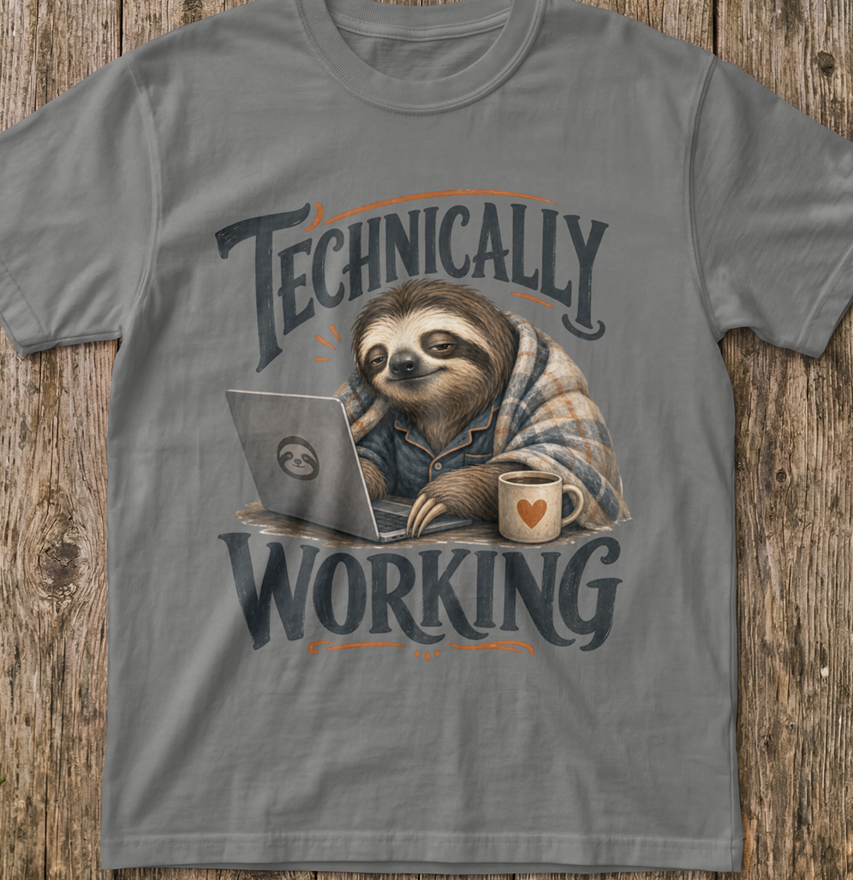 Technically Working Sloth T-Shirt