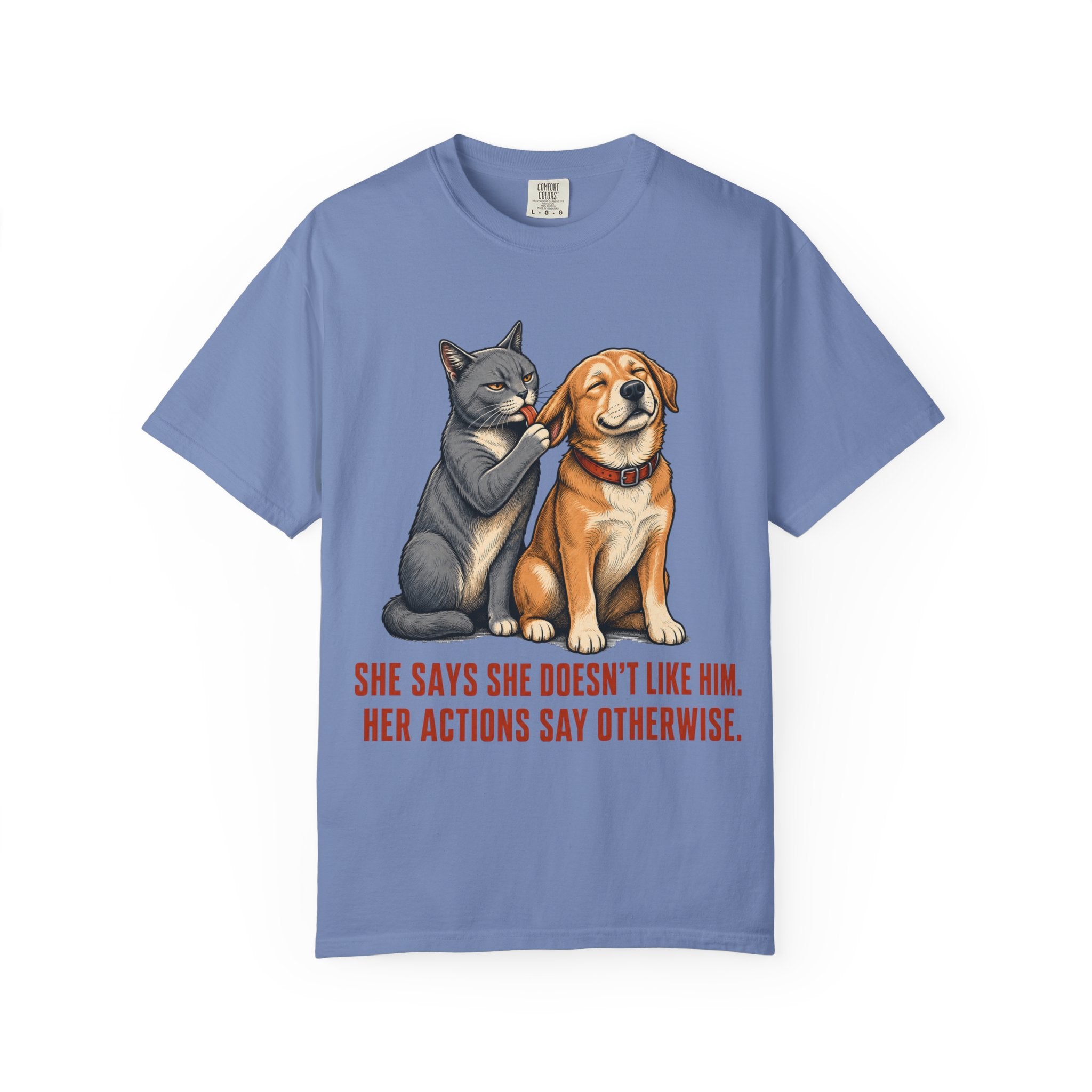 Cat Grooming Dog T-Shirt