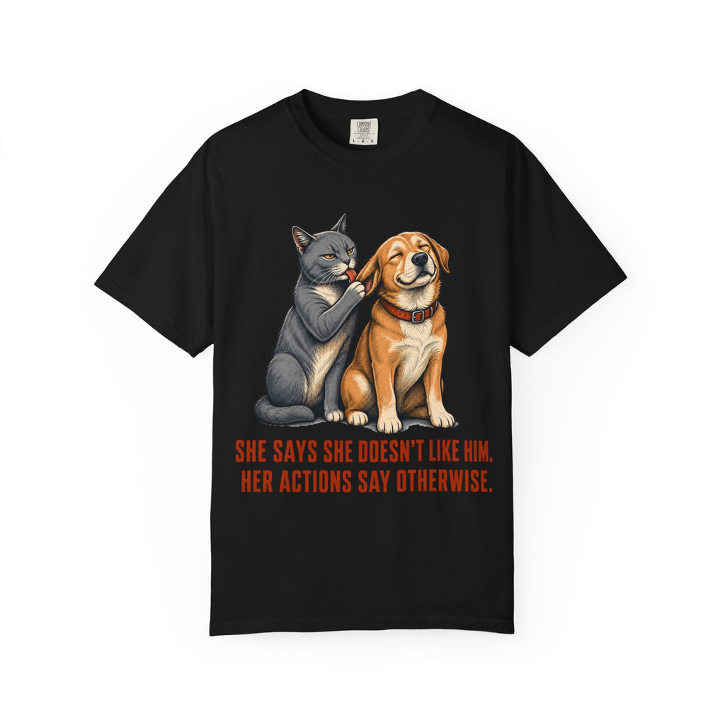 Cat Grooming Dog T-Shirt