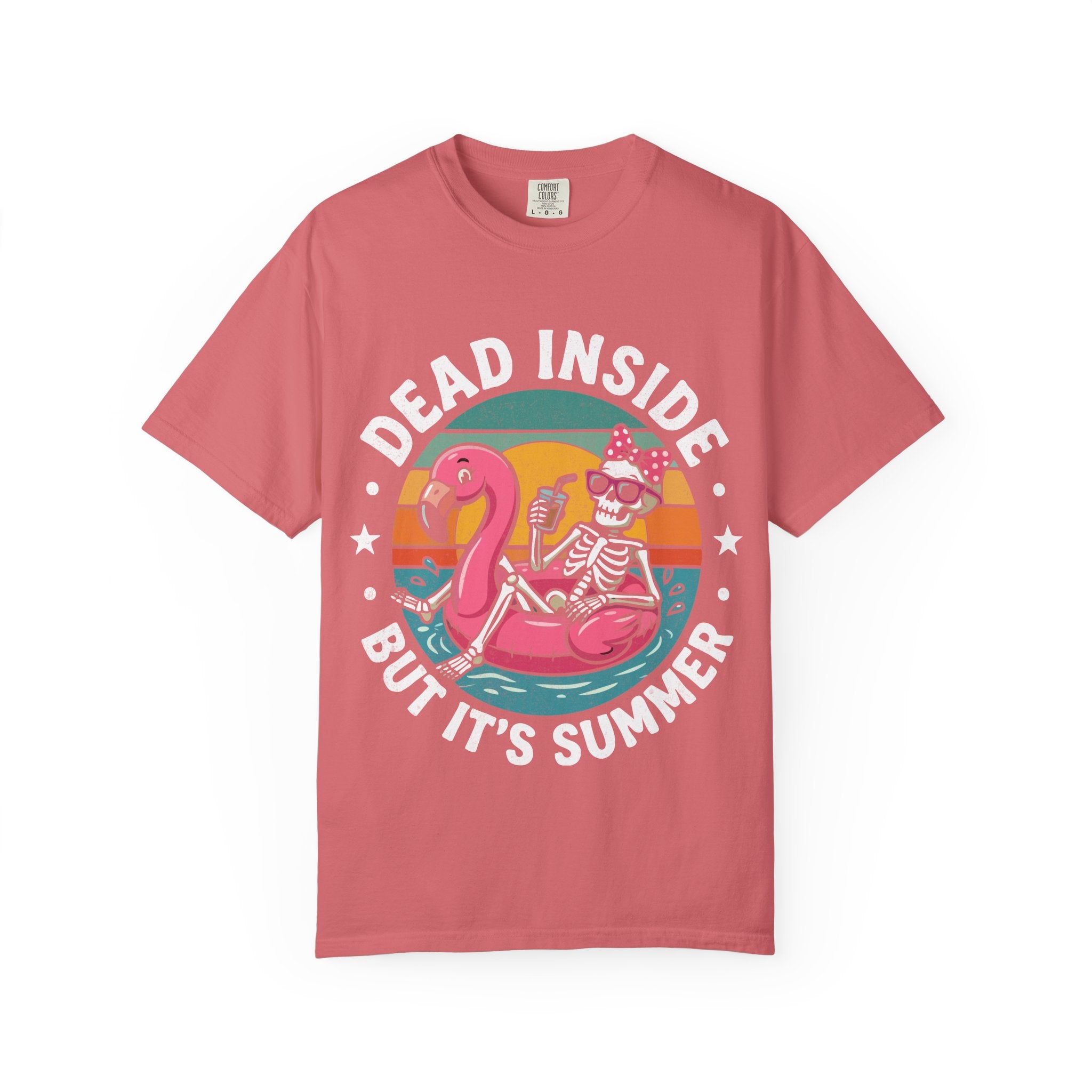 Skeleton Flamingo Pool Float Retro
