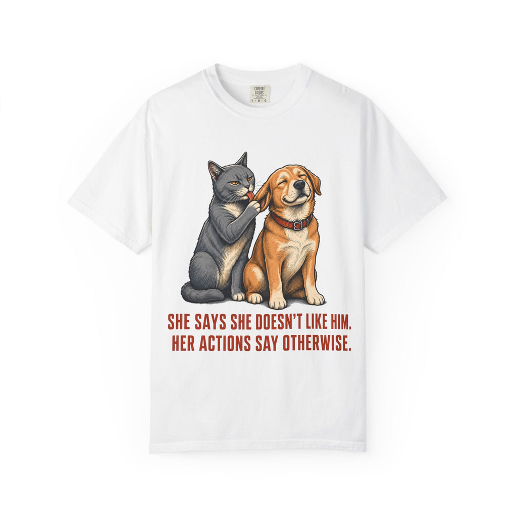 Cat Grooming Dog T-Shirt