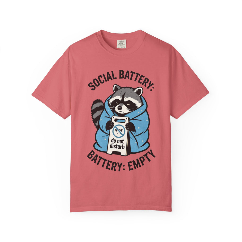 Raccoon - Social Battery Empty T-Shirt