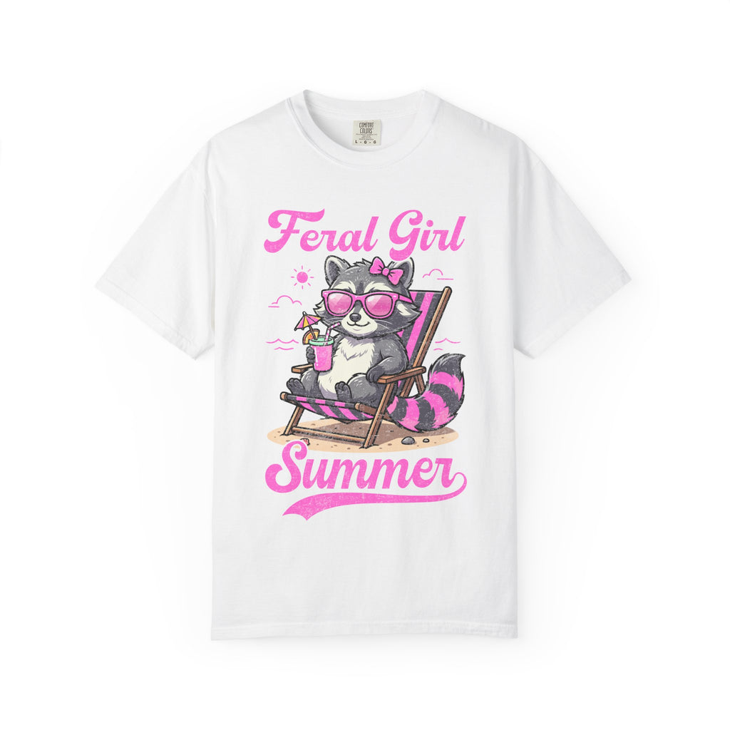 Raccoon Feral Girl Summer T-shirt