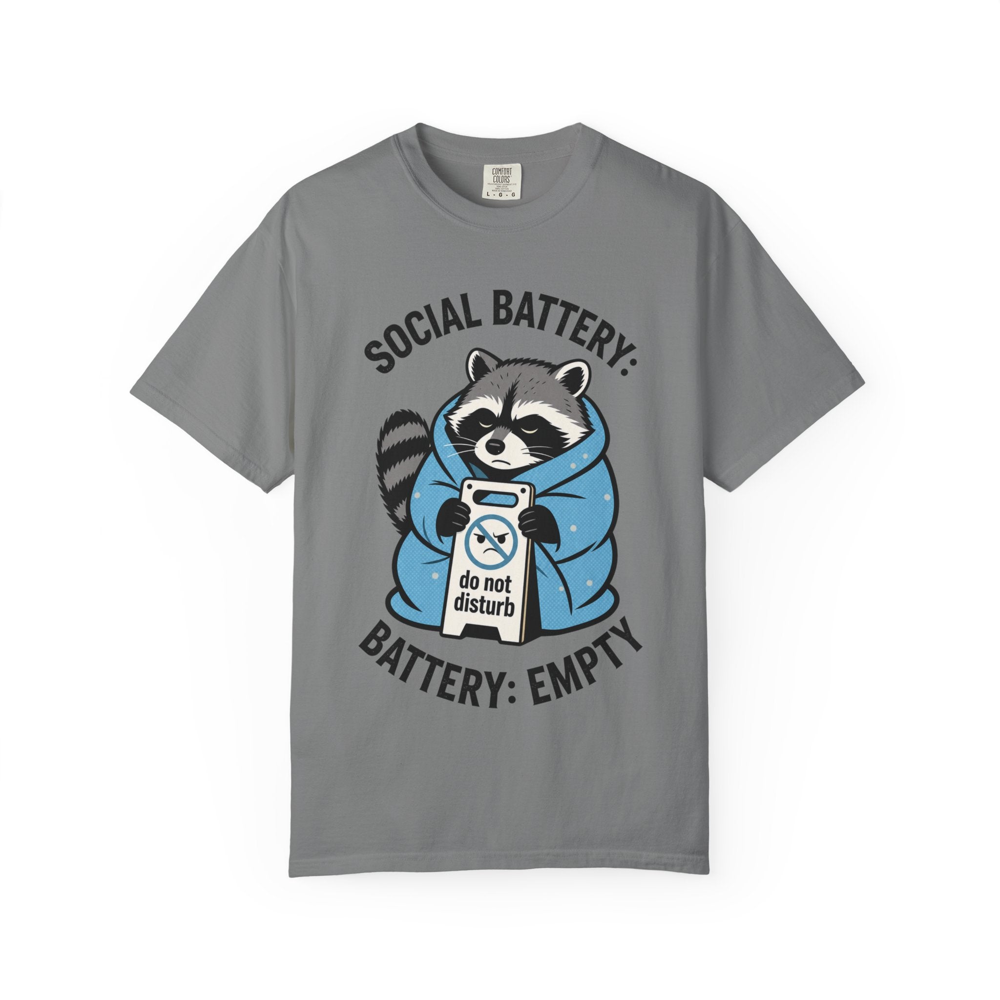 Raccoon - Social Battery Empty T-Shirt