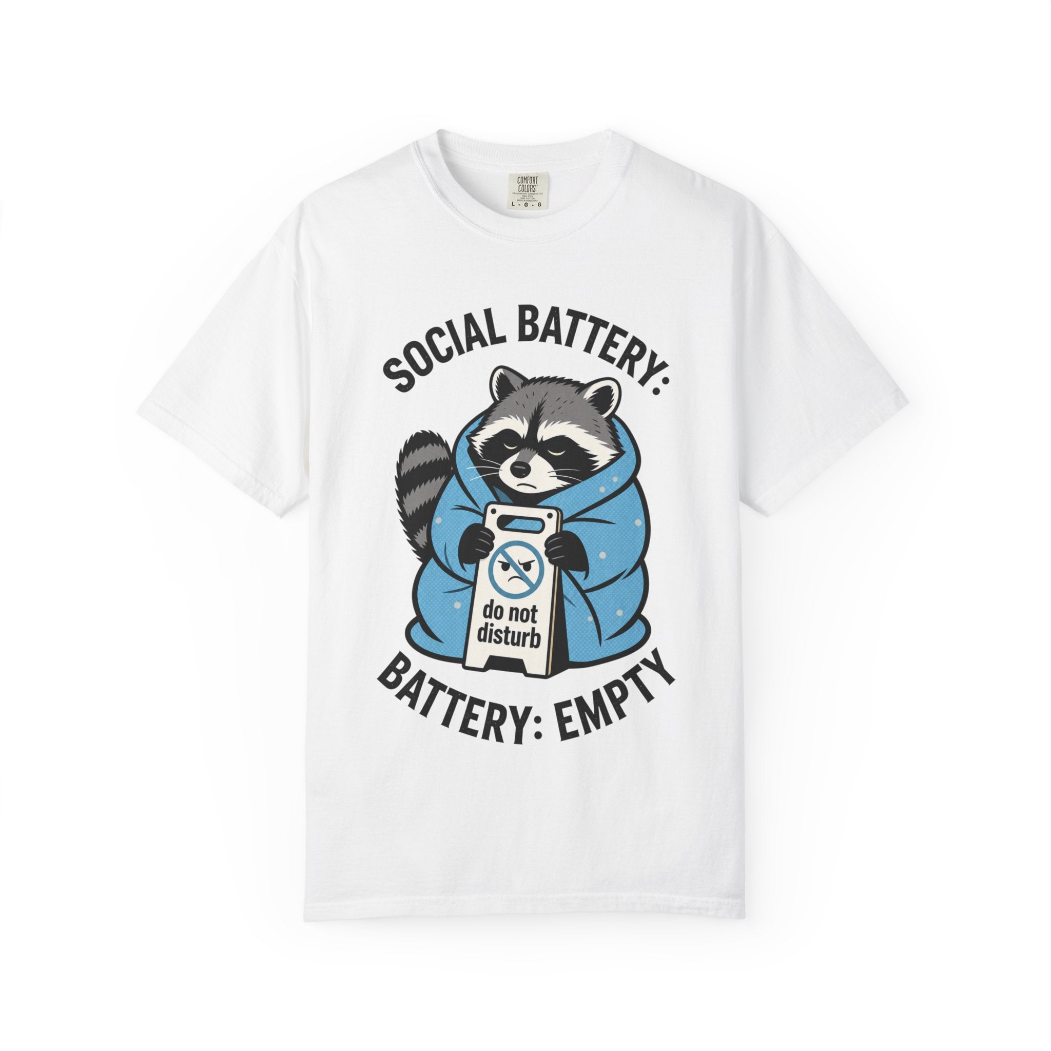 Raccoon - Social Battery Empty T-Shirt