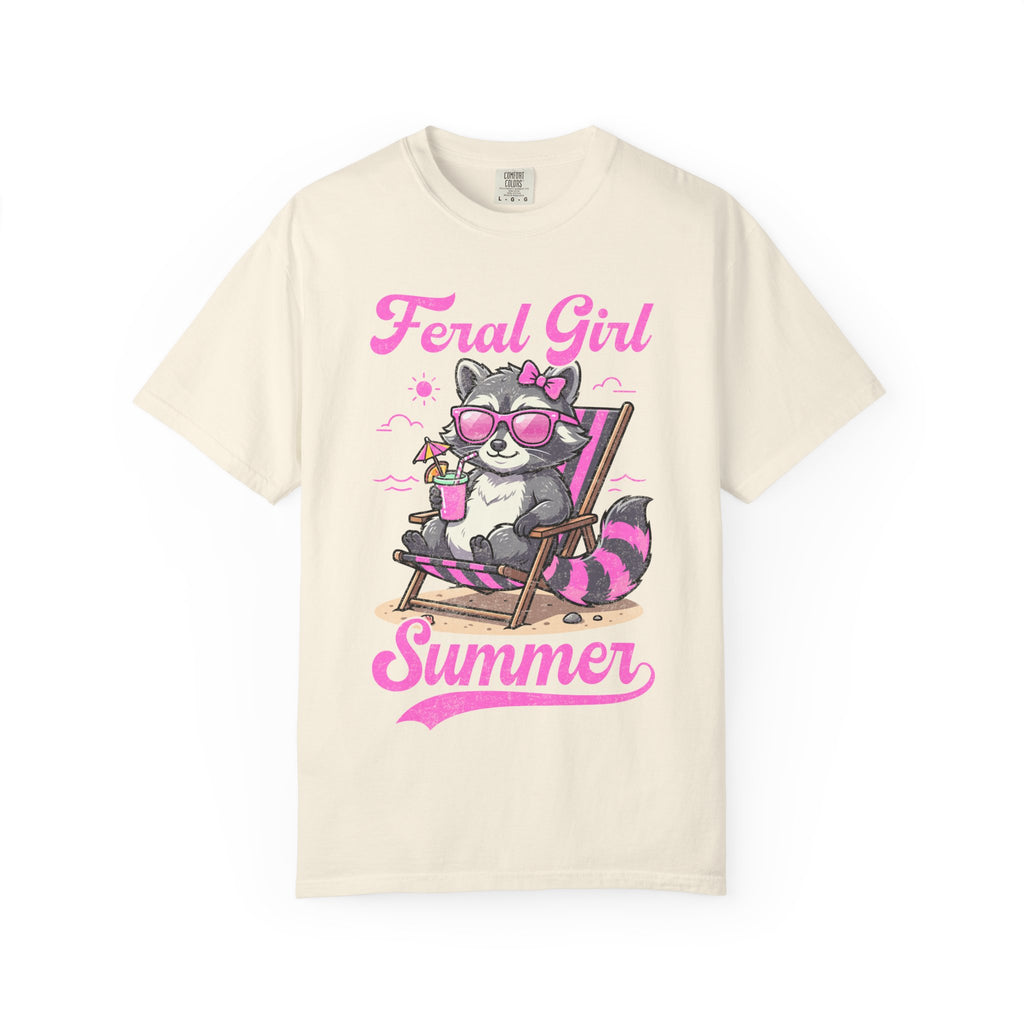 Raccoon Feral Girl Summer T-shirt