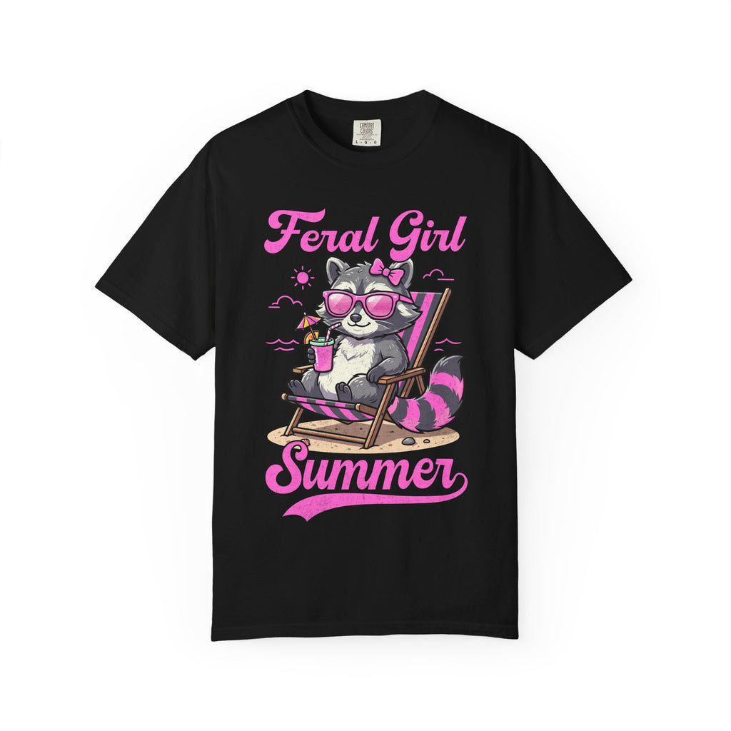 Raccoon Feral Girl Summer T-shirt