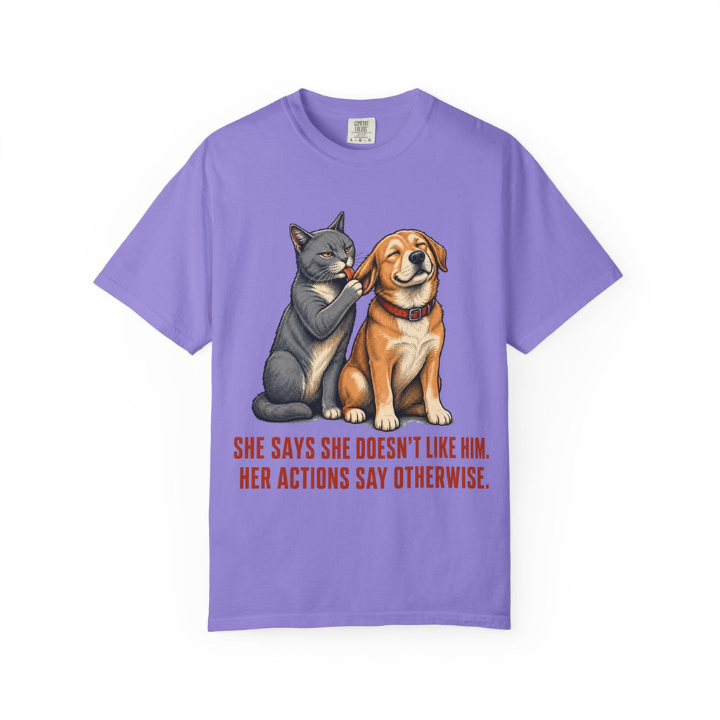 Cat Grooming Dog T-Shirt
