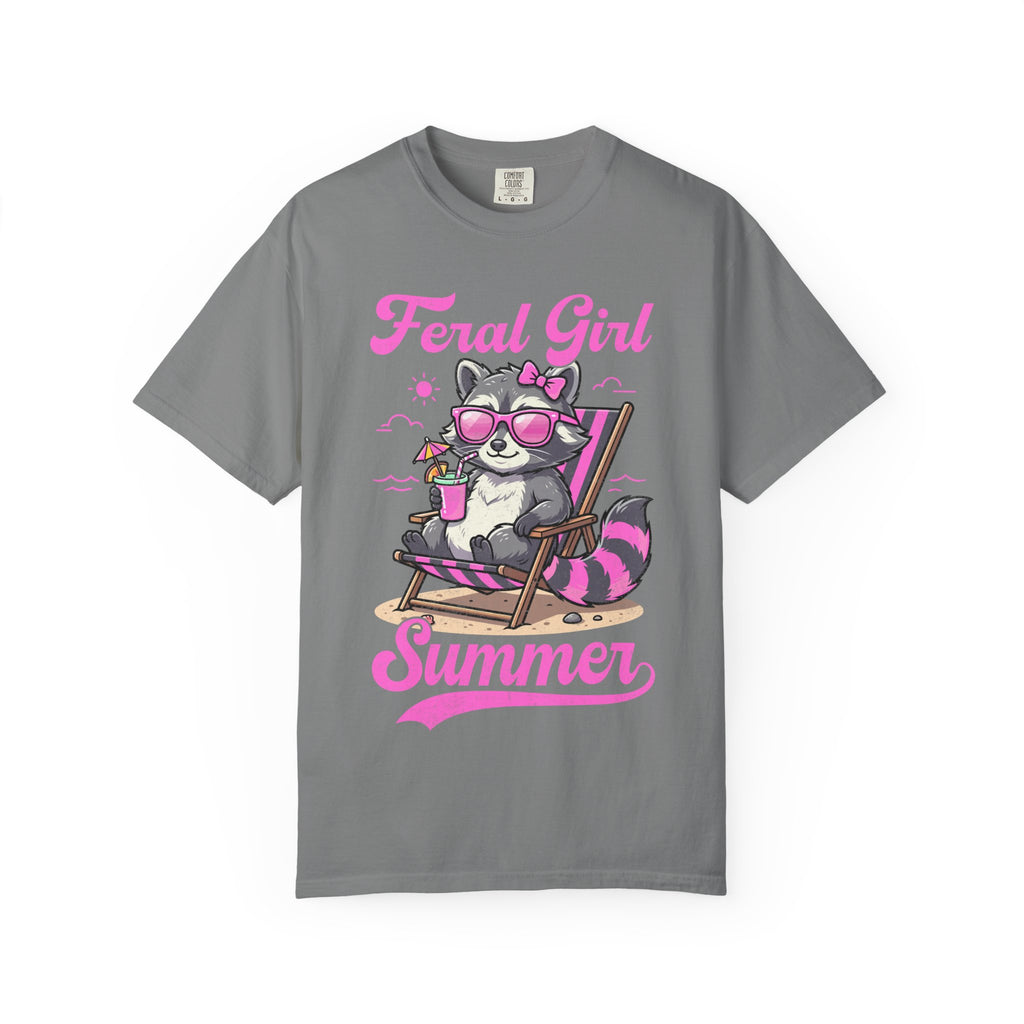 Raccoon Feral Girl Summer T-shirt