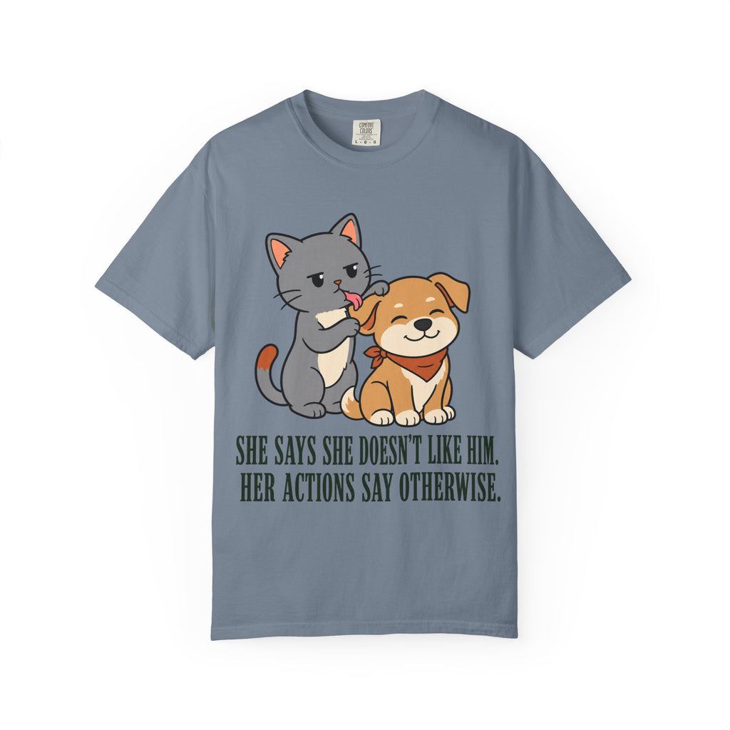 Cat Grooming Dog T-Shirt