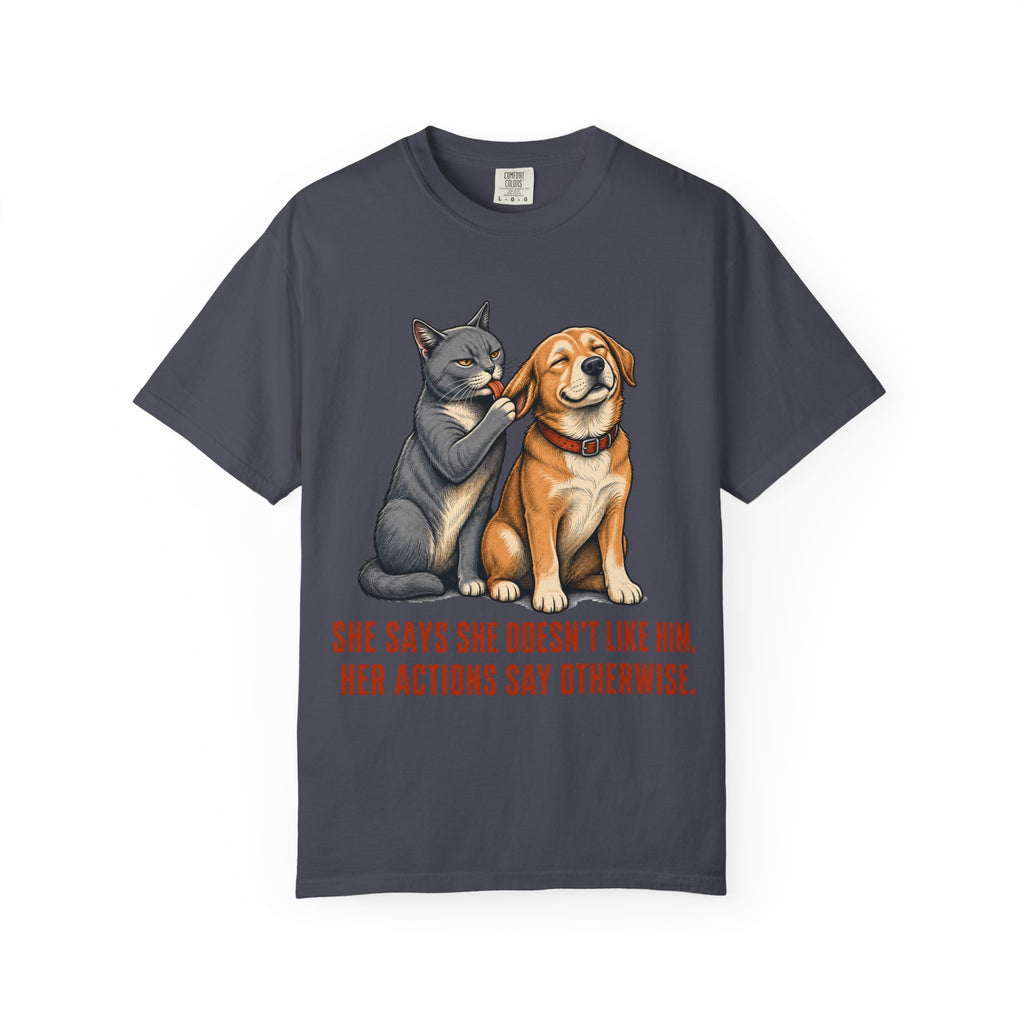 Cat Grooming Dog T-Shirt